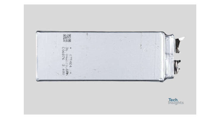 Optical image of the Amprius SA-08 battery.