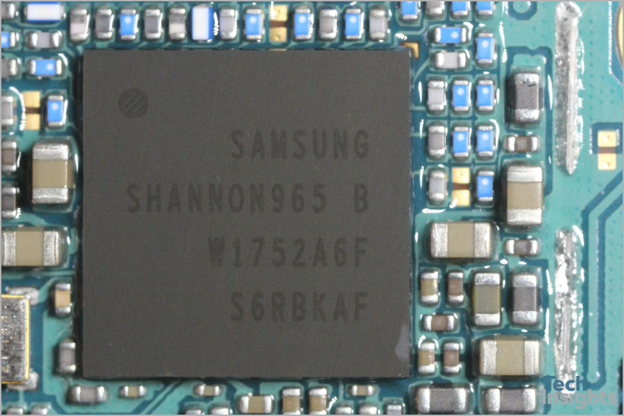 Samsung’s Shannon 965 RF Transceiver inside the Galaxy S9+